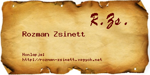 Rozman Zsinett névjegykártya